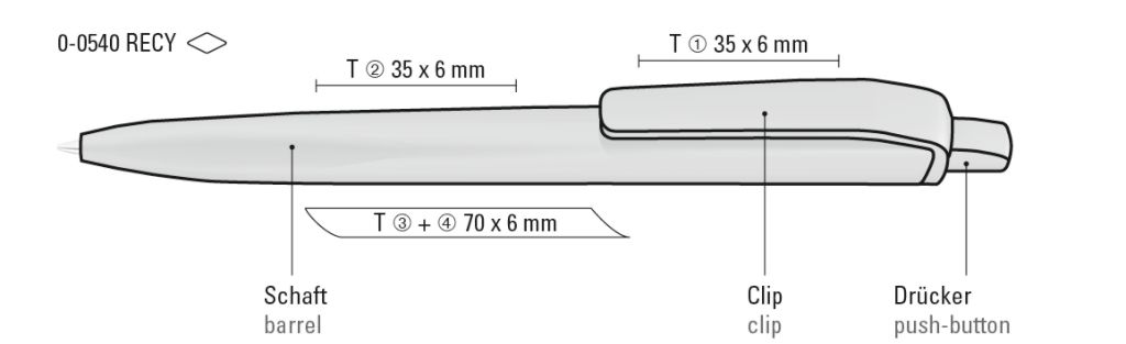 UMA Kugelschreiber ALIGN RECY 0-0540 gelb