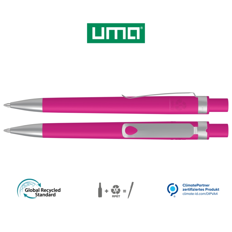 UMA Kugelschreiber RECYCLED PET PEN CORE F SI 0-2350 magenta