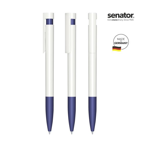 SENATOR Kugelschreiber LIBERTY Polished Basic SG 3210 Weiß - Pantone 2757 Blau
