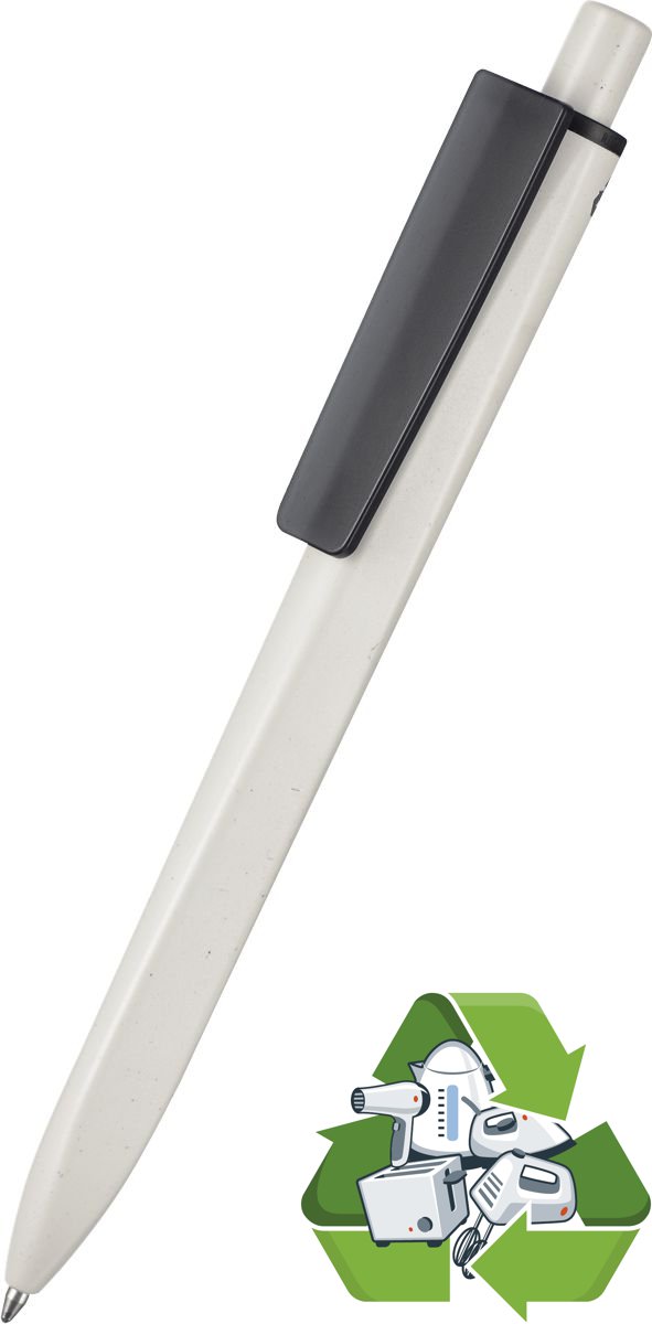 99800_ridge_recycled_ritter-pen_recycling-kugeslchreiber_Clip_schwarz Ritter Pen Kugelschreiber RIDGE RECYCLED 99800 grau-schwarz