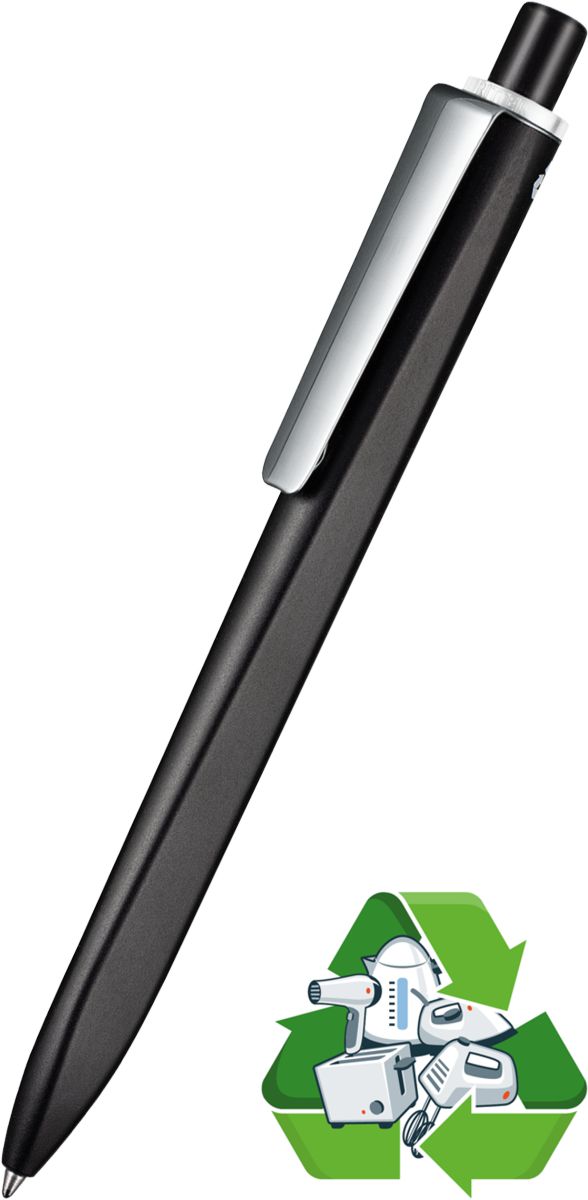 99801_ridge-recycled-m_ritter-pen_recycling-kugelschreiber_1525_0090_transparent-recycled Ritter-Pen Kugelschreiber RIDGE RECYCLED M 99801 schwarz-transparent recycled