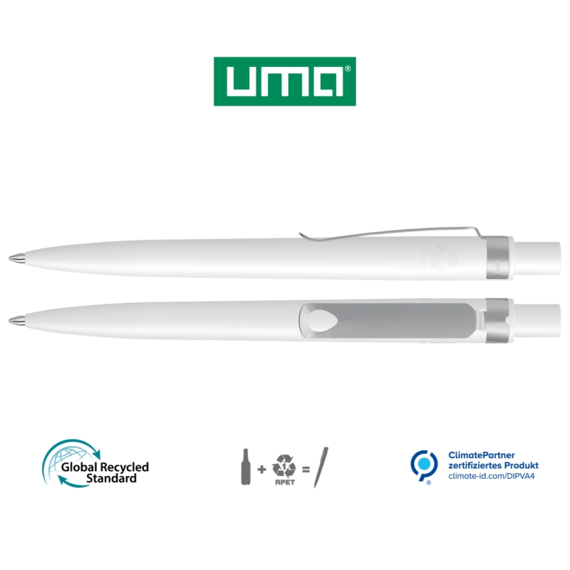 UMA Kugelschreiber RECYCLED PET PEN CORE F 0-2350 weiß