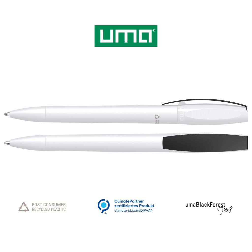 UMA Recycling Kugelschreiber CHILL C RECY 1-0043 Weiß - Schwarz