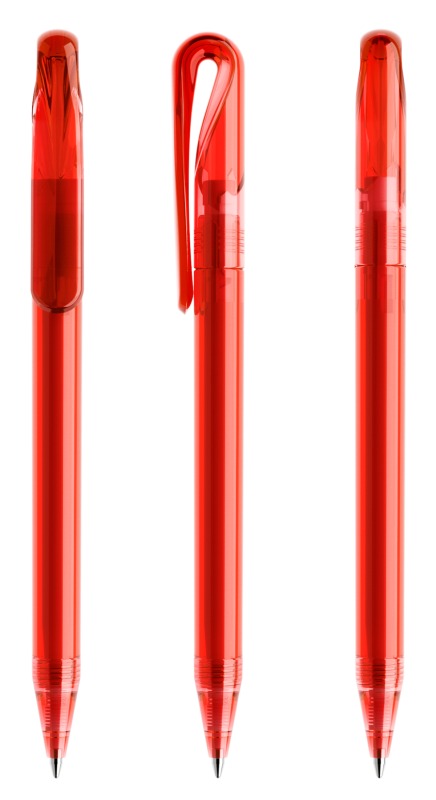 DS1TTT-T20_prodir_Kugelschreiber prodir DS1 Kugelschreiber TTT transparent T20 rot