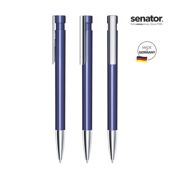 SENATOR Kugelschreiber LIBERTY Polished MTT MC 2917 Pantone 2757 Blau