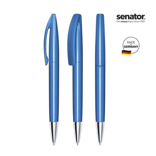 SENATOR Kugelschreiber BRIDGE Polished MT 3252 Pantone 2935 Blau