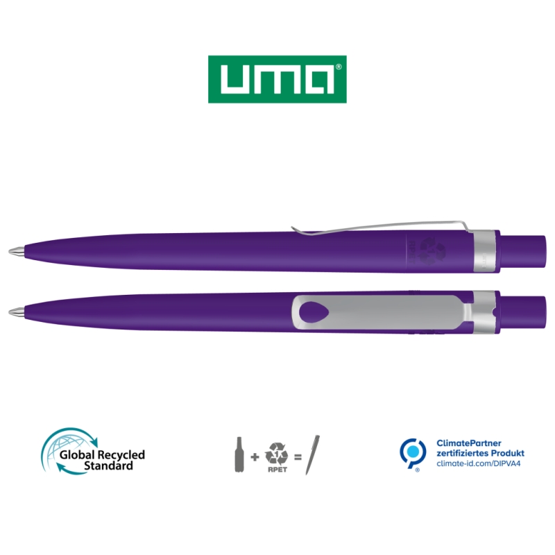 UMA Kugelschreiber RECYCLED PET PEN CORE F 0-2350 dunkelviolett