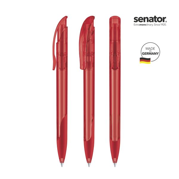 SENATOR Kugelschreiber CHALLENGER Clear SG 2597 Pantone 186 Rot