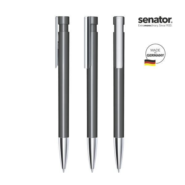 SENATOR Kugelschreiber LIBERTY Polished MTT MC 2917 Pantone 445 Grau