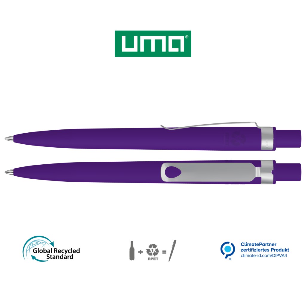 UMA Kugelschreiber RECYCLED PET PEN CORE GUM 0-2350 dunkelviolett