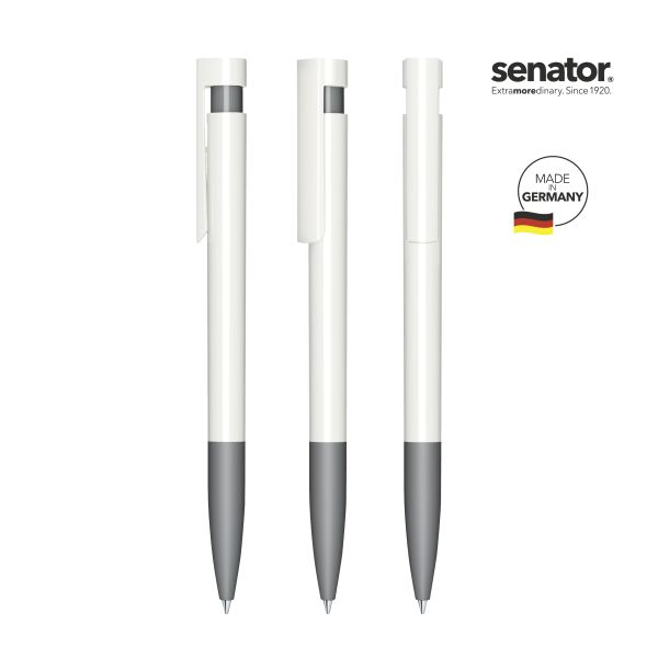 SENATOR Kugelschreiber LIBERTY Polished Basic SG 3210 Weiß - Cool Gray 9
