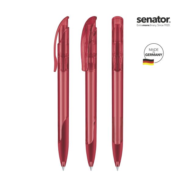 SENATOR Kugelschreiber CHALLENGER Clear SG 2597 Pantone 201 Rot