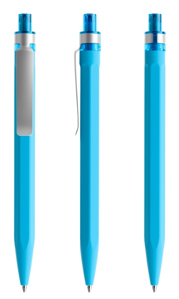 QS50 prodir Kugelschreiber PRS Metall-Clip R58 cyan blau