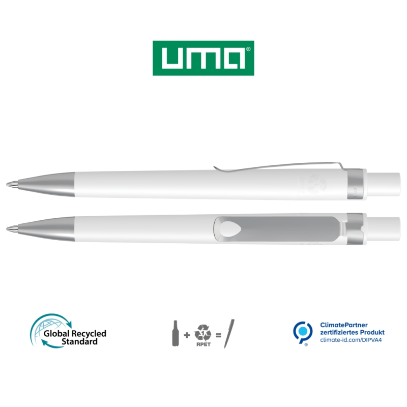 UMA Kugelschreiber RECYCLED PET PEN CORE F SI 0-2350 weiß