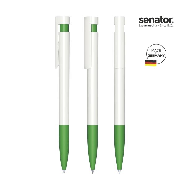 SENATOR Kugelschreiber LIBERTY Polished Basic SG 3210 Weiß - Pantone 347 Grün