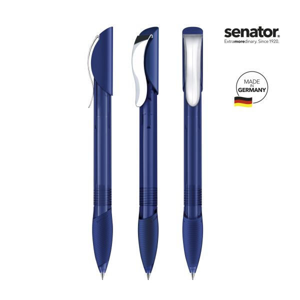 2419_Hattrix_clear_SG_MC_2757_5_P_SENATOR_Kugelschreiber SENATOR Kugelschreiber HATTRIX Clear SG MC 2419 Pantone 2757 Blau
