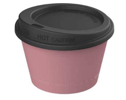 kaffeebecher_to_go_raffiniertes_rot_100_ml_elasto-form Kaffeebecher ToGo raffiniertes rot / schwarz 100 ml