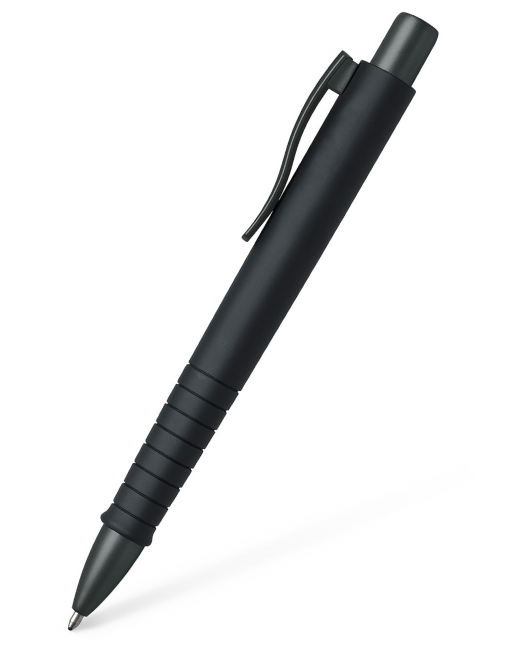 FABER-CASTELL Kugelschreiber Poly Ball Urban All Black inkl. Lasergravur auf dem Clip