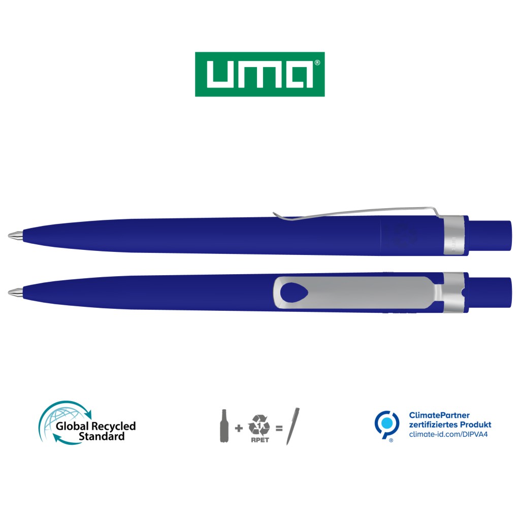 UMA Kugelschreiber RECYCLED PET PEN CORE GUM 0-2350 dunkelblau