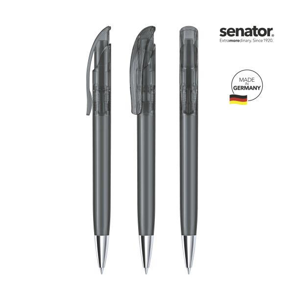 SENATOR Kugelschreiber CHALLENGER Clear MT 2925 Pantone 445 Grau