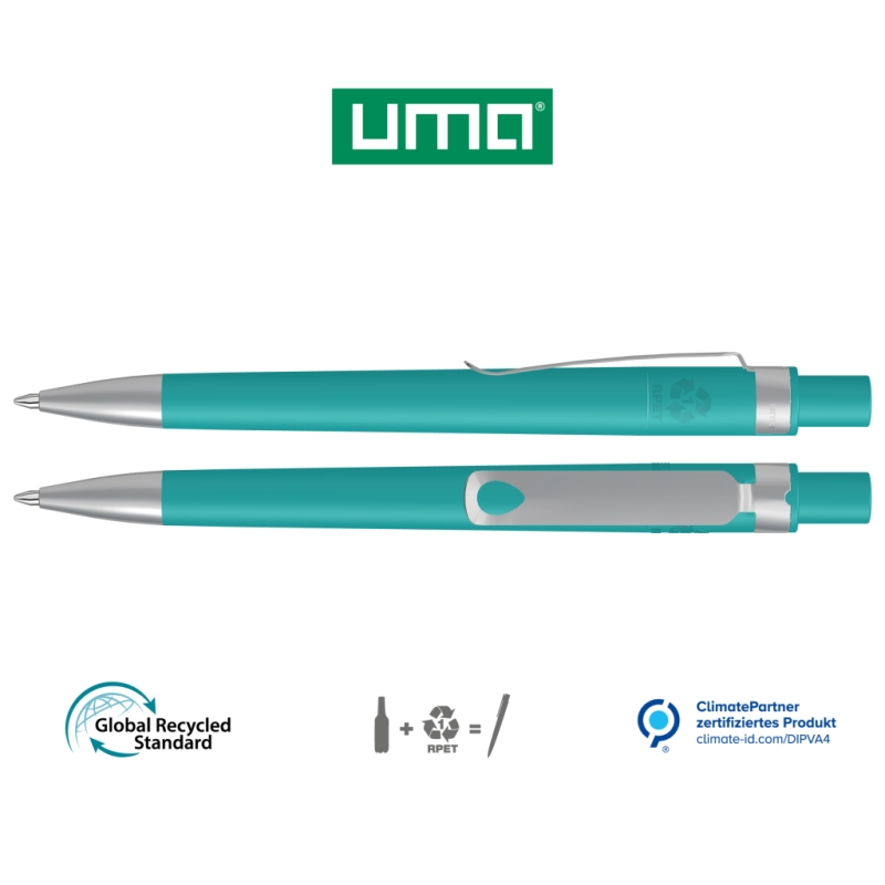 UMA Kugelschreiber RECYCLED PET PEN CORE F SI 0-2350 petrol