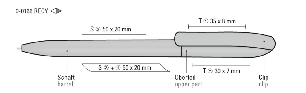UMA Kugelschreiber SENZ RECY 0-0166 grau