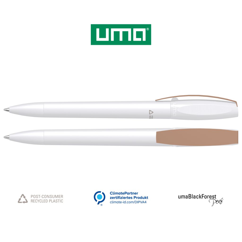 UMA Recycling Kugelschreiber CHILL C RECY 1-0043 Weiß - Braun