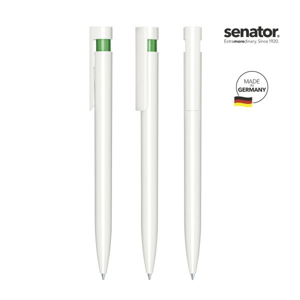 2993_Liberty_polished_basic_347_5_P_SENATOR_Kugelschreiber SENATOR Kugelschreiber LIBERTY Polished Basic 2993 Weiß - Pantone 347 Grün