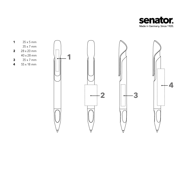 SENATOR Kugelschreiber EVOXX POLISHED RECYCLED LC 3275 - Weiß-Gold