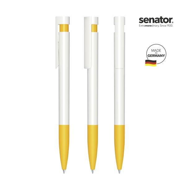 SENATOR Kugelschreiber LIBERTY Polished Basic SG 3210 Weiß - Pantone 7408 Gelb