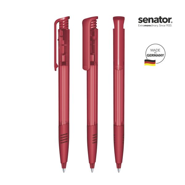 SENATOR Kugelschreiber SUPER HIT Clear SG 2234 Pantone 201 Rot