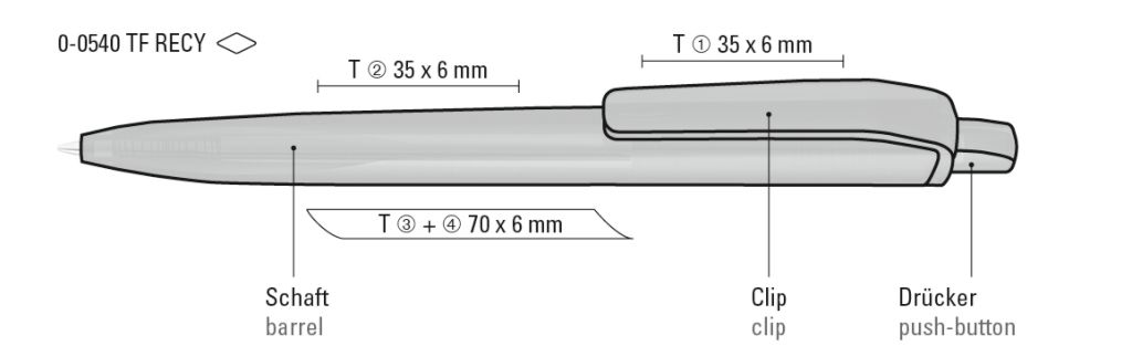UMA Kugelschreiber ALIGN frozen RECY 0-0540 dunkelblau