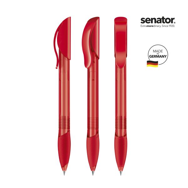 SENATOR Kugelschreiber HATTRIX Clear SG 2339 Pantone 186 Rot