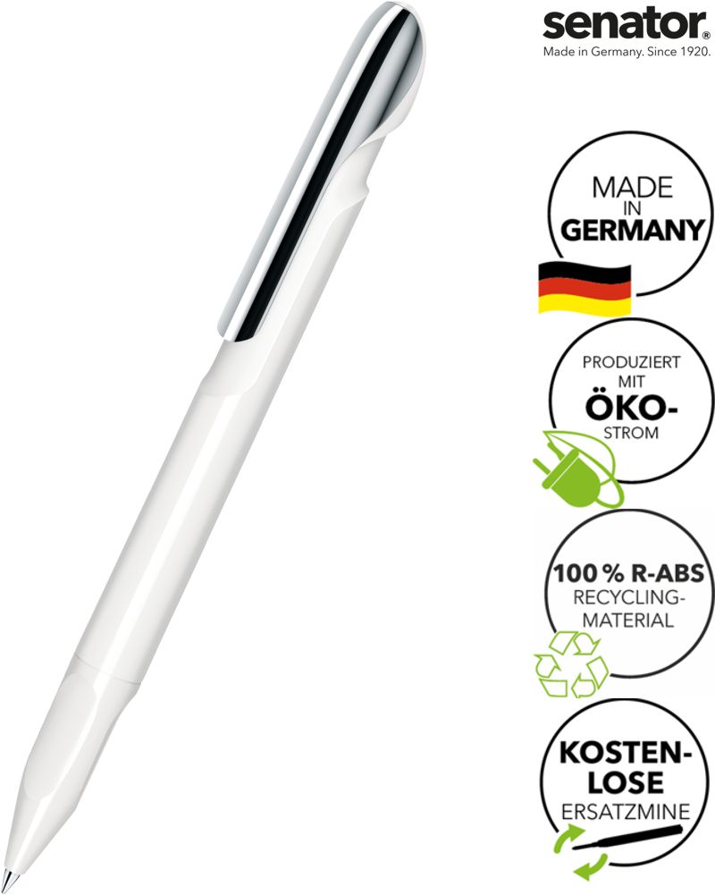 SENATOR Kugelschreiber EVOXX POLISHED RECYCLED MC 3277 - Weiß