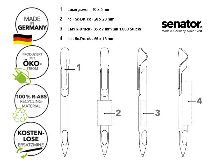 SENATOR Kugelschreiber EVOXX POLISHED RECYCLED MC 3277 - Gelb