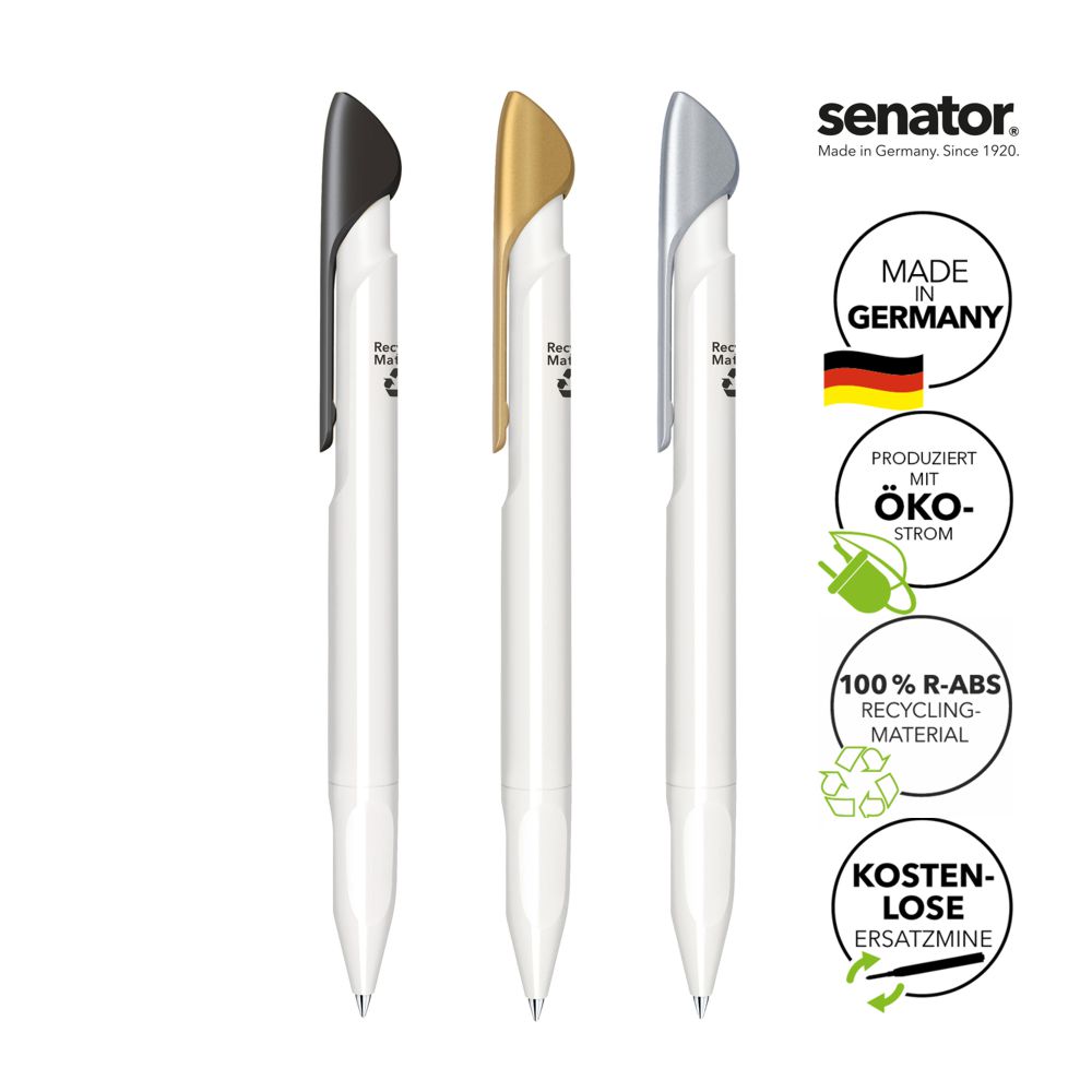 SENATOR Kugelschreiber EVOXX POLISHED RECYCLED LC 3275 - Weiß-Gold