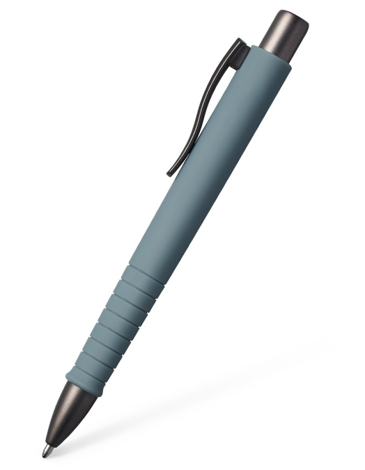 FABER-CASTELL Kugelschreiber Poly Ball Urban Stone Grey inkl. Lasergravur auf dem Clip