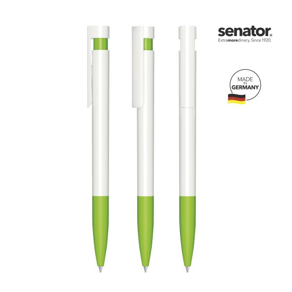 SENATOR Kugelschreiber LIBERTY Polished Basic SG 3210 Weiß - Pantone 376 Grün