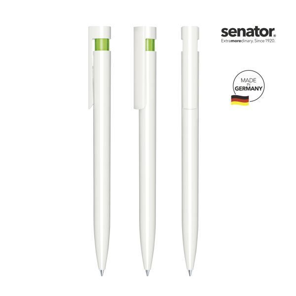 SENATOR Kugelschreiber LIBERTY Polished Basic 2993 Weiß - Pantone 376 Grün